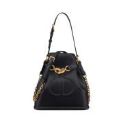 Dior Medium C'est Dior Bag CD Embossed Calfskin Black