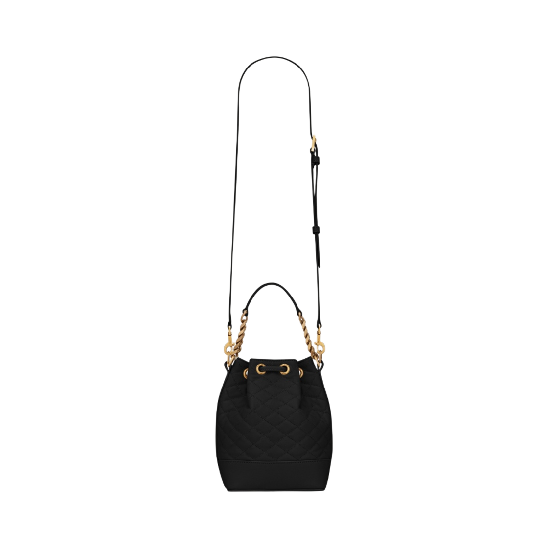 생로랑 퀼티드 램스킨 엠마뉴엘 스몰 버킷백 블랙(Saint Laurent Emmanuelle Small Bucket Bag in Quilted Lambskin Black) - 3