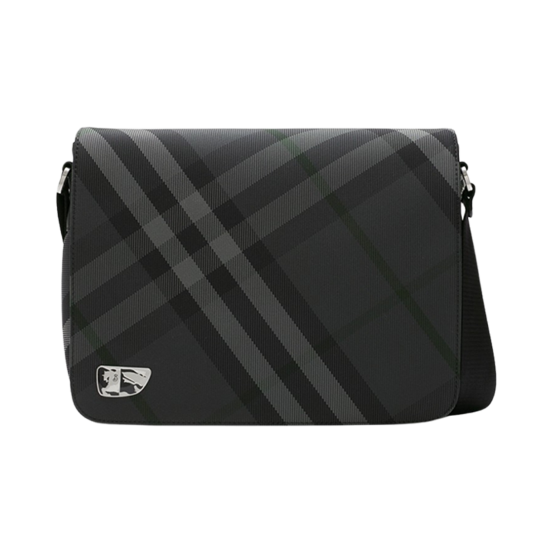 8097351 Burberry Grid Messenger Bag Charcoal