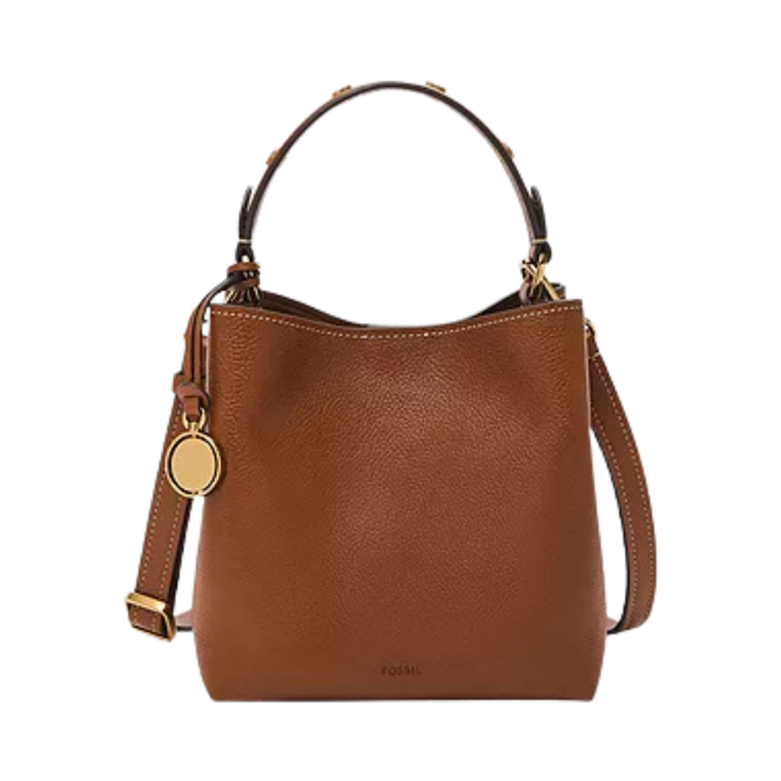 ZB11002200 Fossil Jessie Leather Small Bucket Crossbody Bag Medium Brown