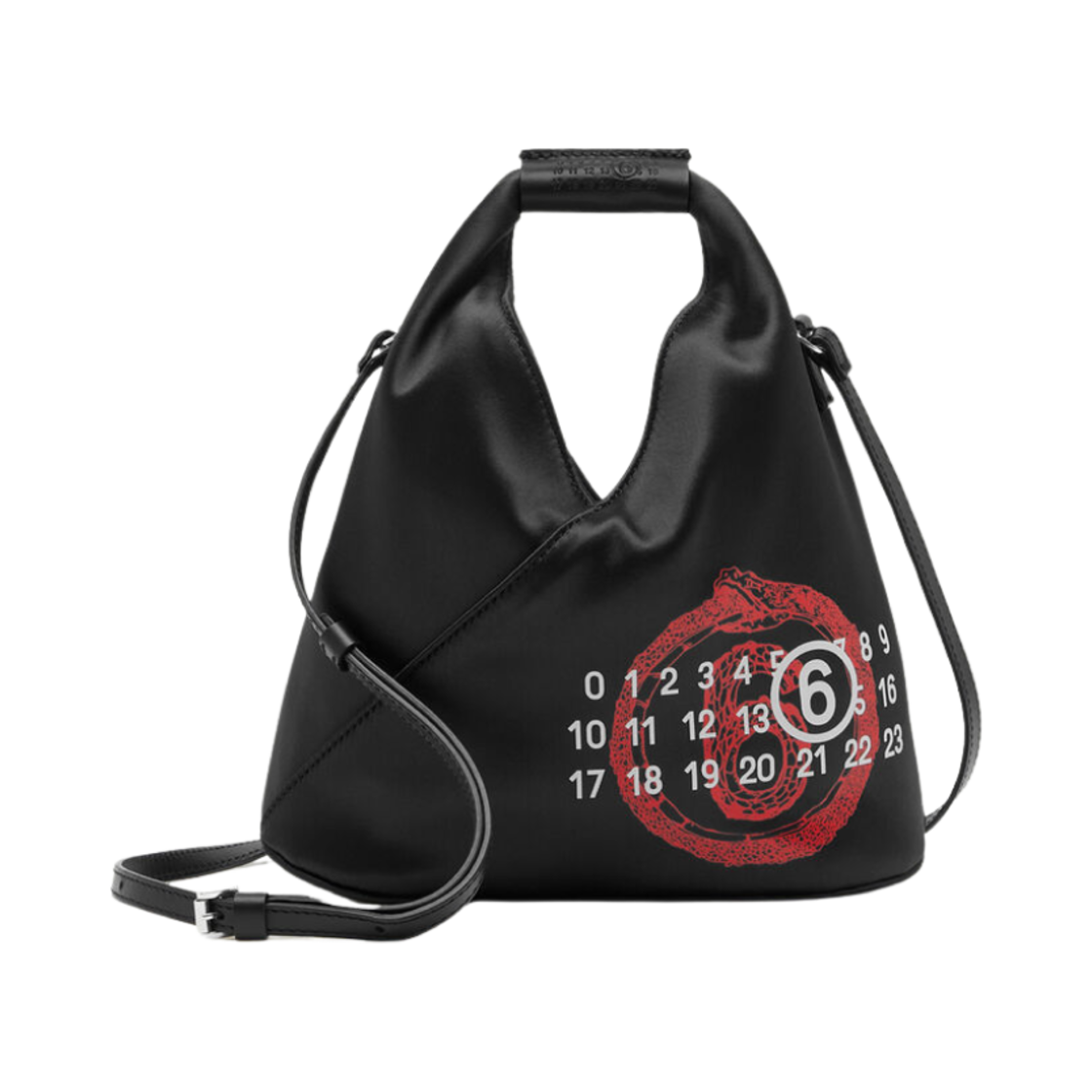 SB6WD0026P7364T8013 MM6 Maison Margiela Year of The Snake Japanese Crossbody Bag Black