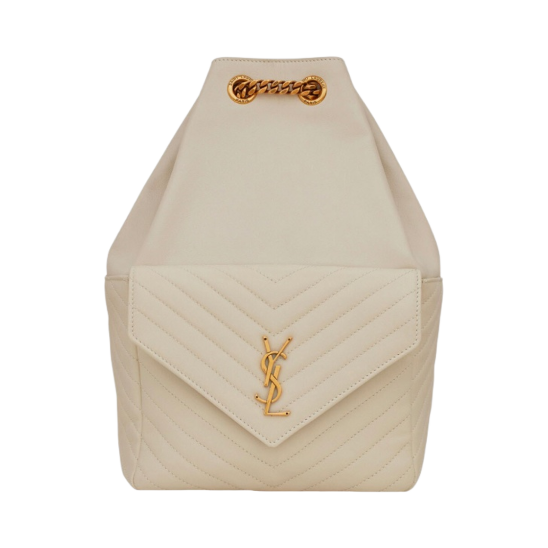 생로랑 램스킨 조 모노그램 백팩 블랑 빈티지(Saint Laurent Joe Monogram Backpack in Lambskin Blanc Vintage) - 1