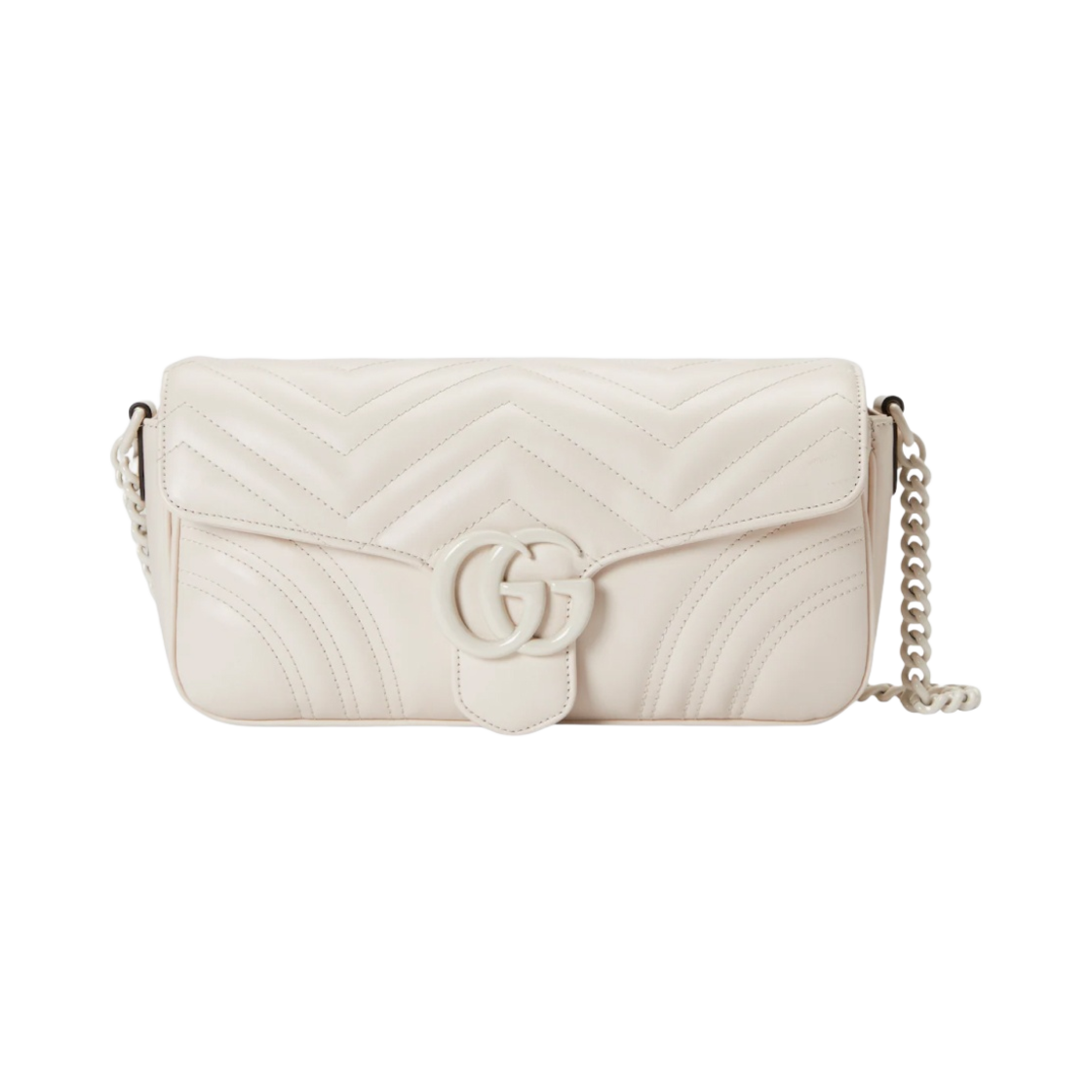 구찌 GG 마몽 마틀라세 숄더백 화이트 레더(Gucci GG Marmont Matelasse Shoulder Bag White Leather) - 1