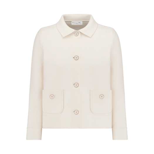 324V53BM512-X0150 (W) Dior Cropped Jacket White