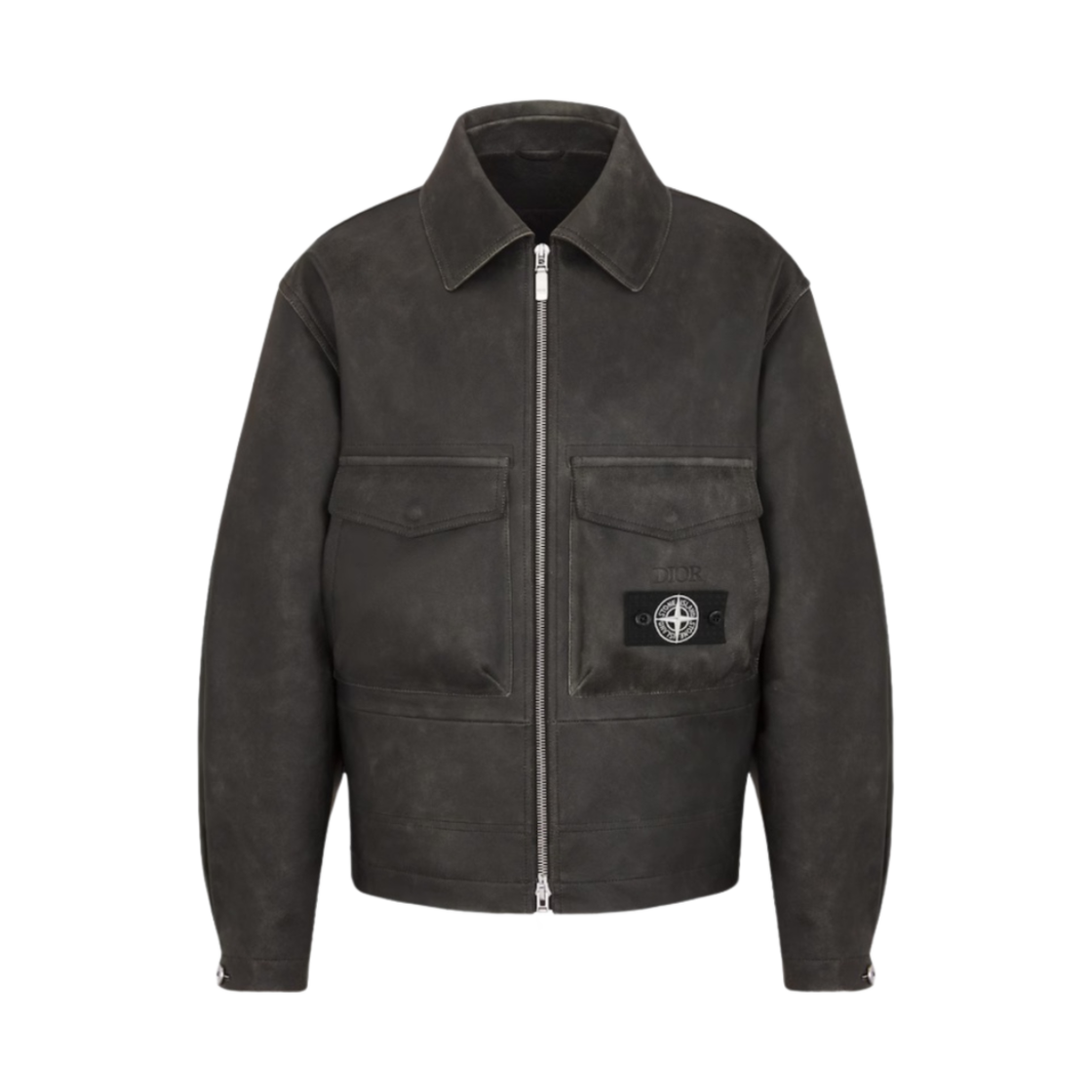 493L419A0759-C989 Dior x Stone Island Napa Lambskin Jacket Black