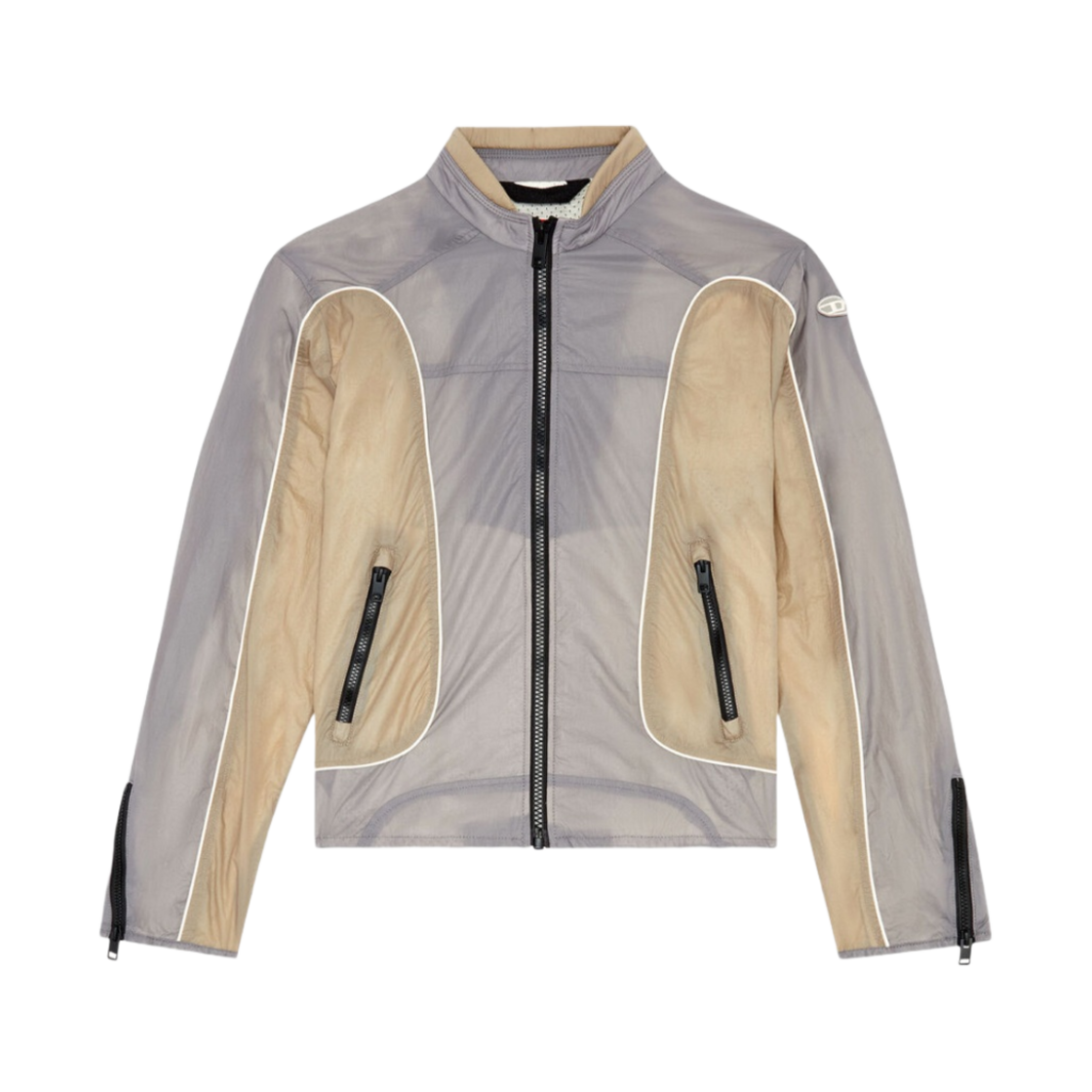 디젤 나일론 자켓 콘트라스트 디테일링 그레이 브라운(Diesel Nylon Jacket with Contrast Detailing Grey Brown)