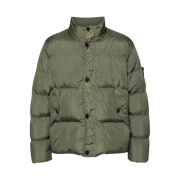 Stone Island 40123 Garment Dyed Crinkle Reps R-NY Down Jacket Musk Green - 24FW