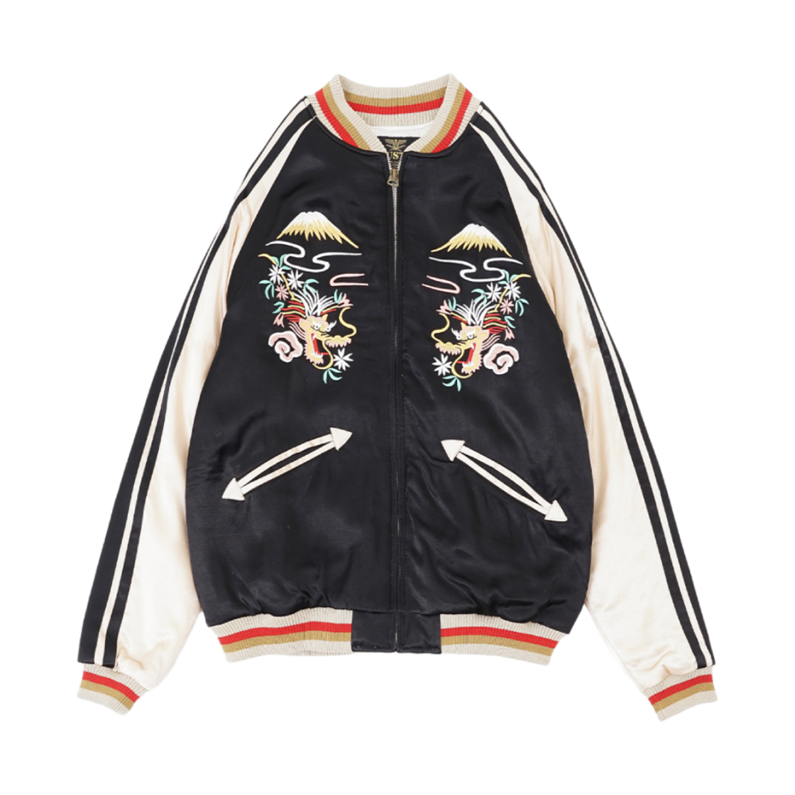 51470BK Houston Japan Rayon Souvenir Jacket Map Black 51470BK