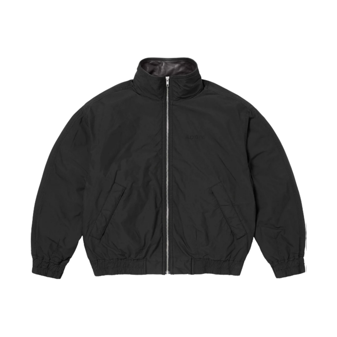 - Supreme Leather Collar Utility Jacket Black - 25SS