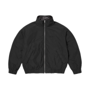 Supreme Leather Collar Utility Jacket Black - 25SS