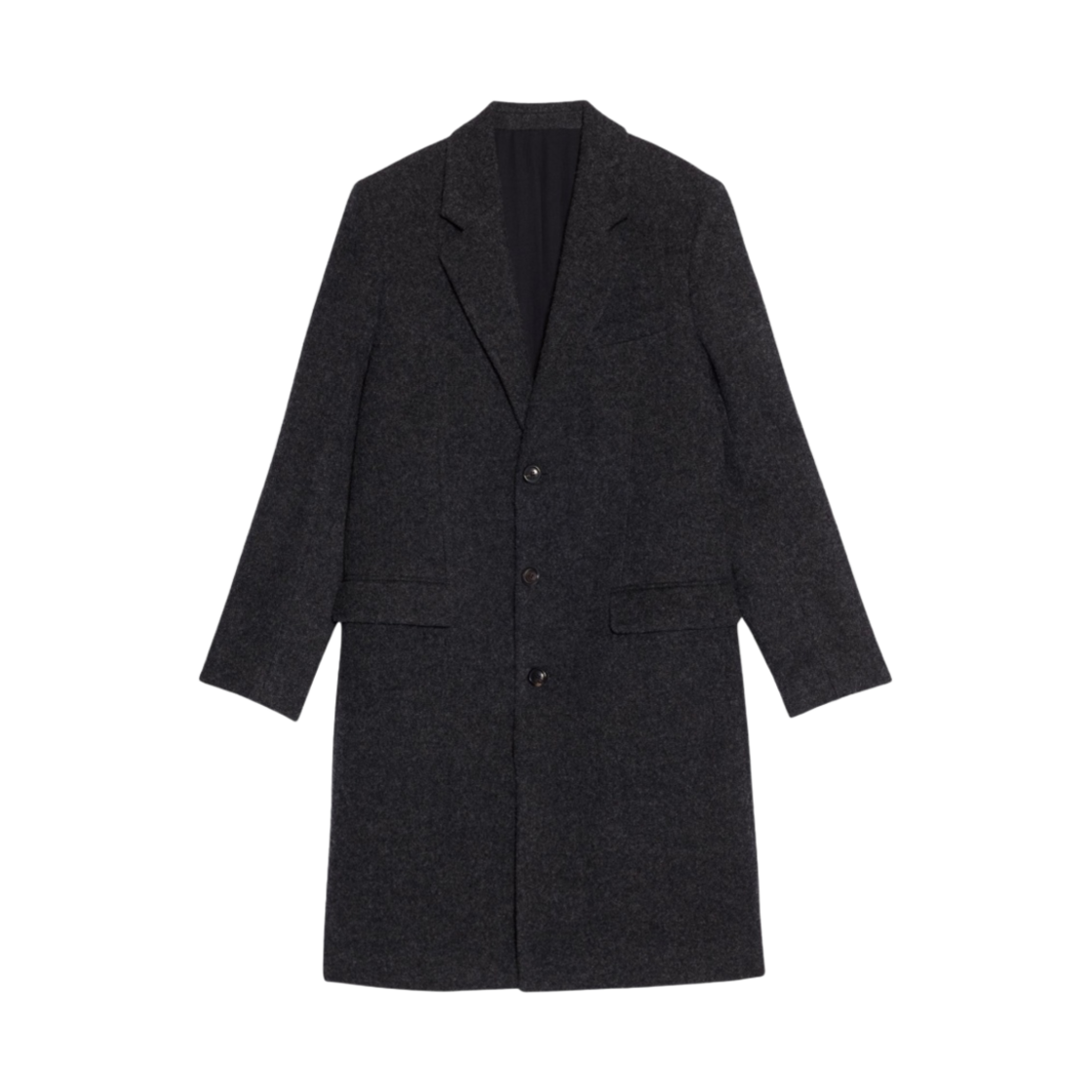 아미 펠트 울 쓰리 버튼 코트 그레이(Ami Felted Wool Three Buttons Coat Grey) - 1
