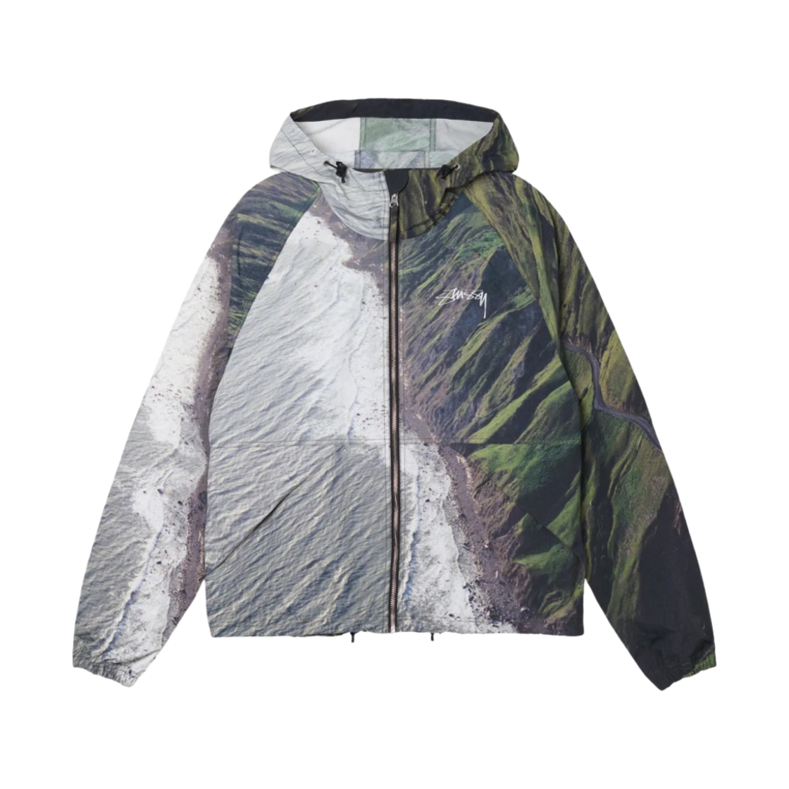 스투시 코스트라인 비치 쉘 자켓 멀티