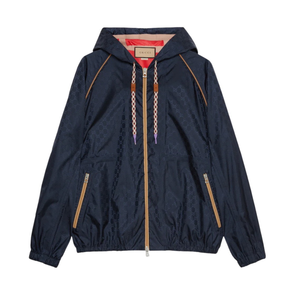 구찌 테크니컬 GG 후드 자켓 다크 블루(Gucci Technical GG Hooded Jacket Dark Blue) - 1
