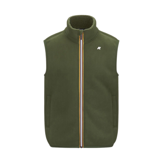 Y246EMV132 K-WAY Yannick Sherpa Polar Vest Khaki