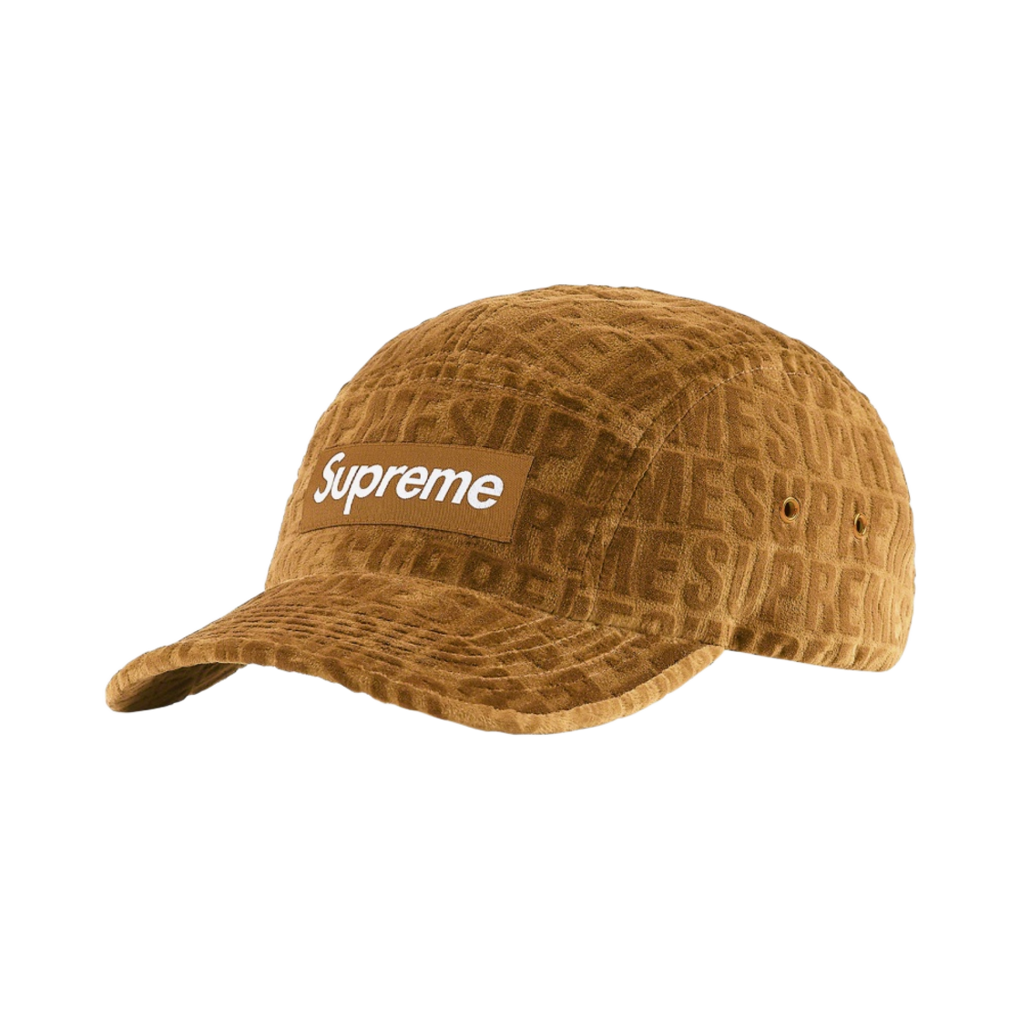 - Supreme Velvet Pattern Camp Cap Brown - 21FW