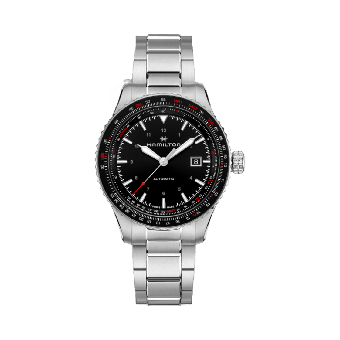 해밀턴 카키 에비에이션 컨버터 오토 42mm 스테인리스 스틸 블랙(Hamilton Khaki Aviation Converter Auto 42mm Stainless Steel Black) - 1