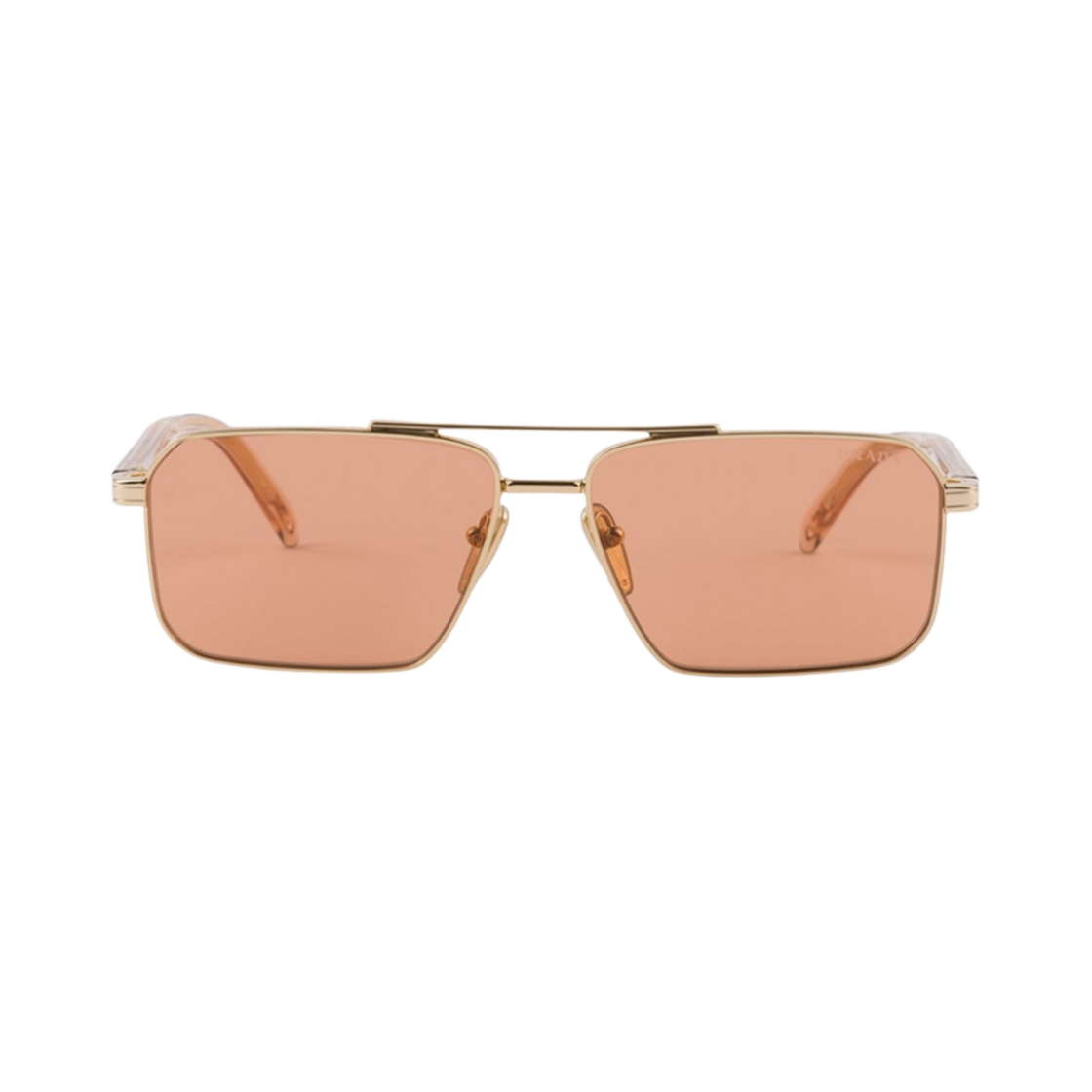 PRADA Sunglasses 鼈甲 ゴールド イタリア製 ロゴ刻印 グリーン