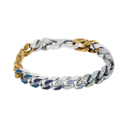 Louis Vuitton Chain Links Patches Bracelet Blue Gold Silver