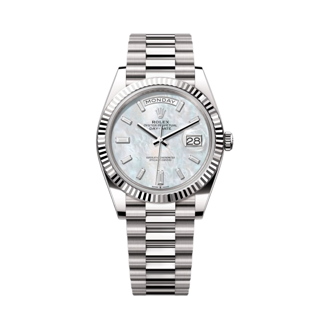 228239 Rolex Day-Date 40mm 228239 White MoP Diamond-Set President - 대표 이미지 #1
