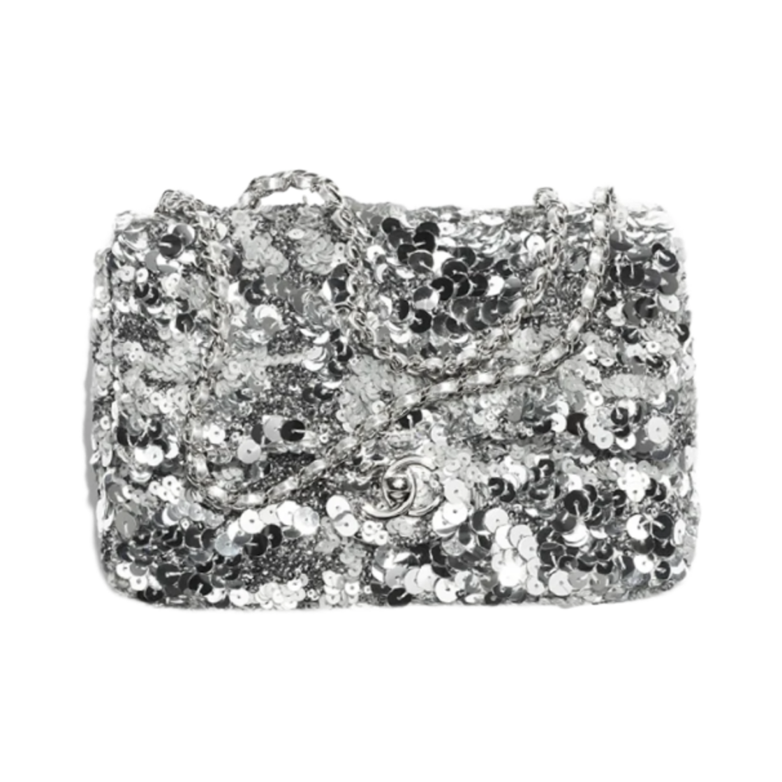 샤넬 플랩백 시퀸 & 실버 메탈 실버(Chanel Flap Bag Sequins & Silver Silver) - 1