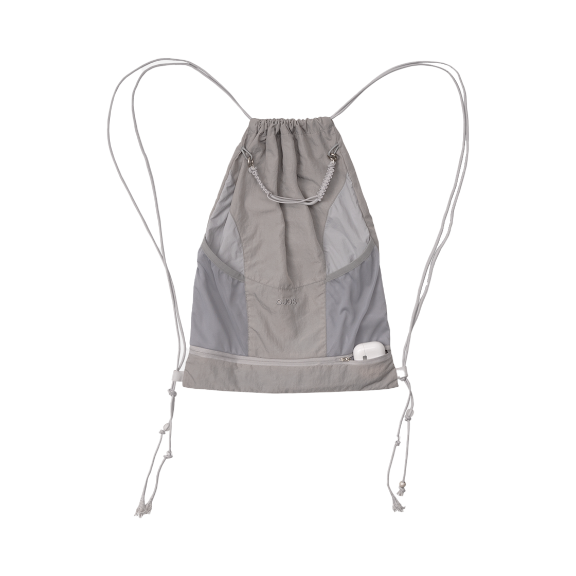 오호스 쉬어 슈즈케이스 메쉬 짐색 그레이(OJOS Sheer Shoecase Mesh Gymsack Grey)