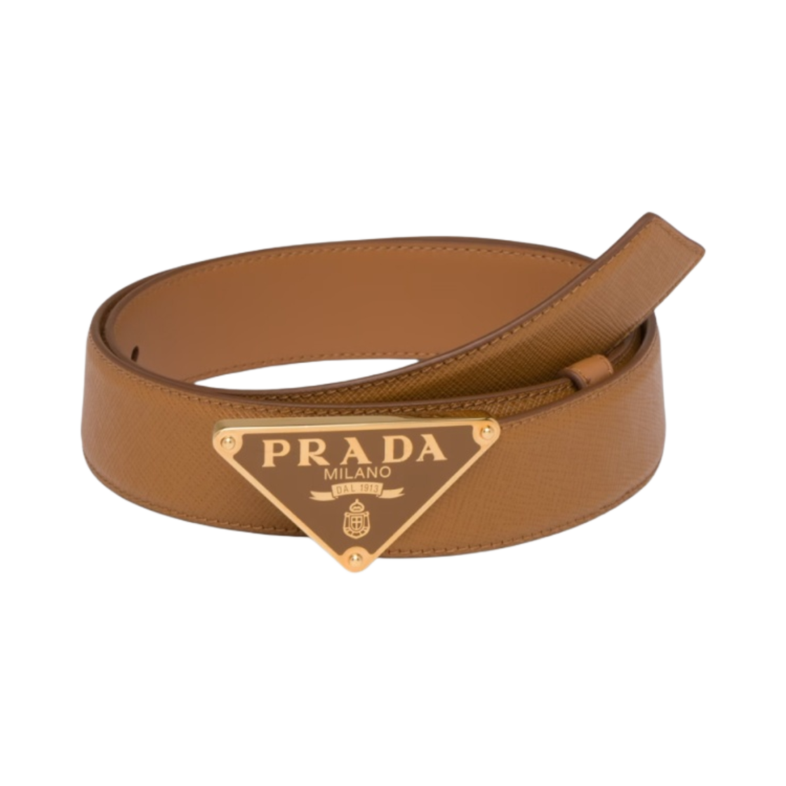 (W) 프라다 사피아노 레더 벨트 카라멜((W) Prada Saffiano Leather Belt Caramel) - 1