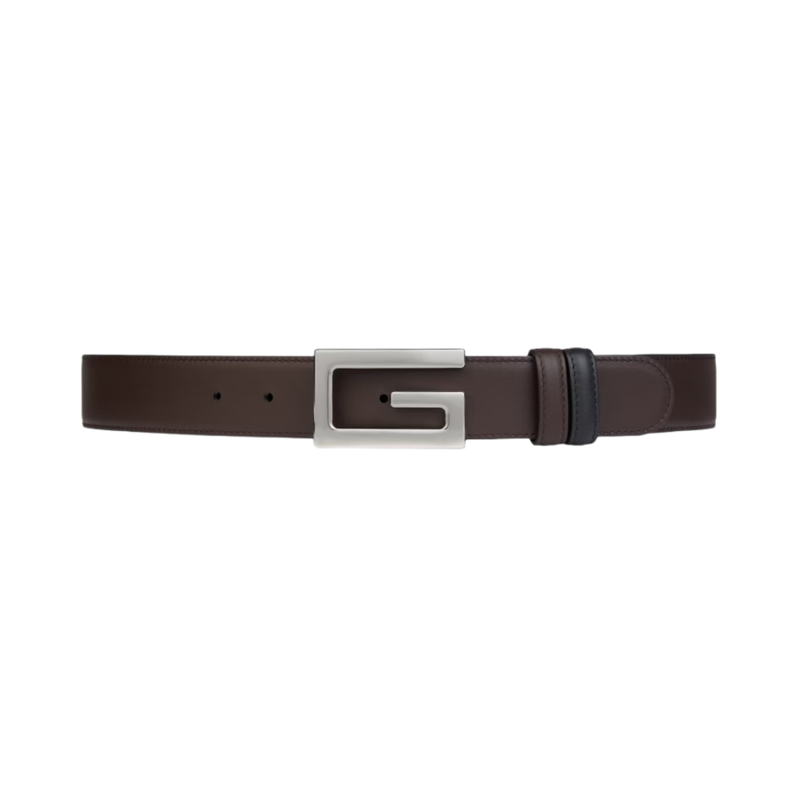 구찌 리버시블 벨트 스퀘어 G 버클 블랙 브라운 레더(Gucci Reversible Belt with Square G Buckle Black Brown Leather) - 2