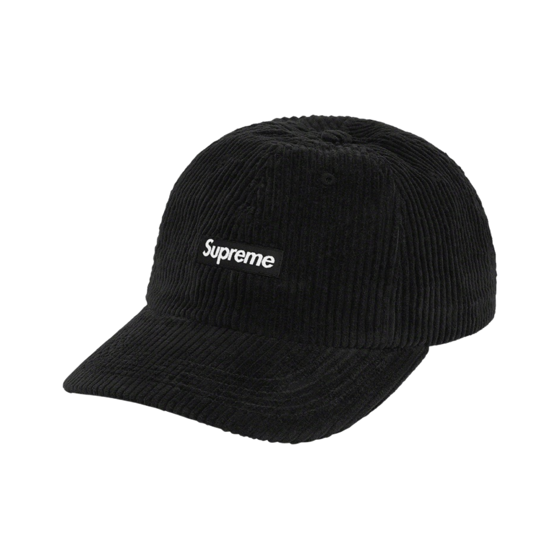 슈프림 리플 코듀로이 스몰 박스 6-패널 캡 블랙 - 20FW(Supreme Ripple Corduroy Small Box 6-Panel Cap Black - 20FW) - 1