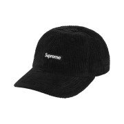 Supreme Ripple Corduroy Small Box 6-Panel Cap Black - 20FW