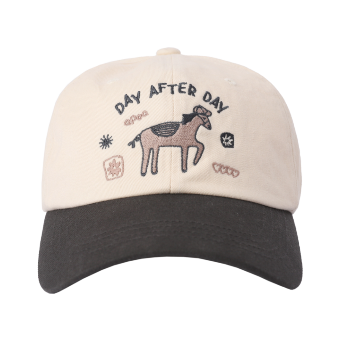 아포아 데이애프터데이 볼캡 아이보리 & 차콜(APOA Day After Day Ball Cap Ivory & Charcoal)
