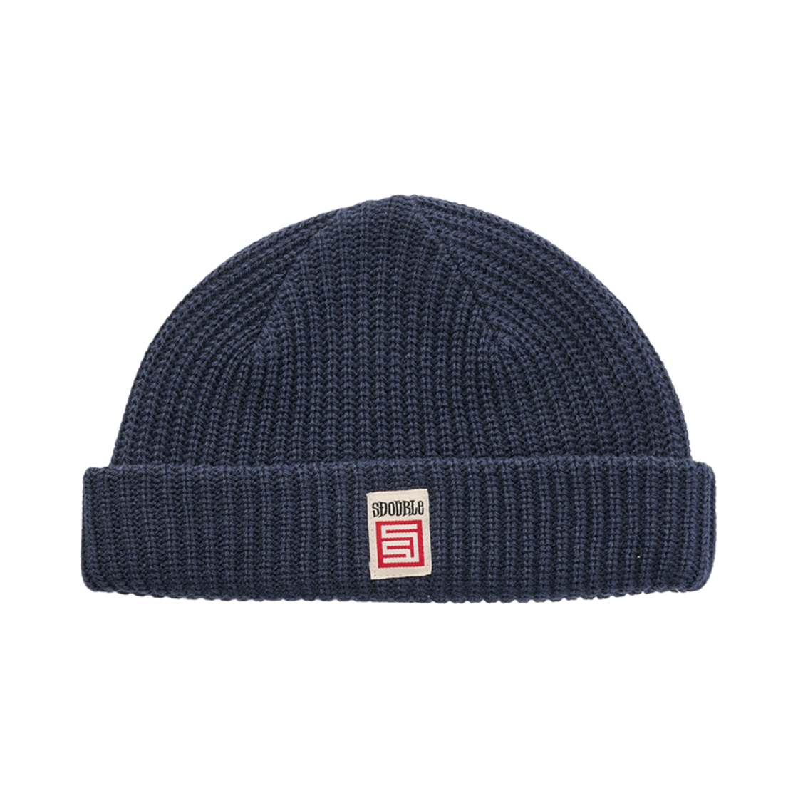 SD725W1001 S/Double Red Cube Low Beanie Washed Navy