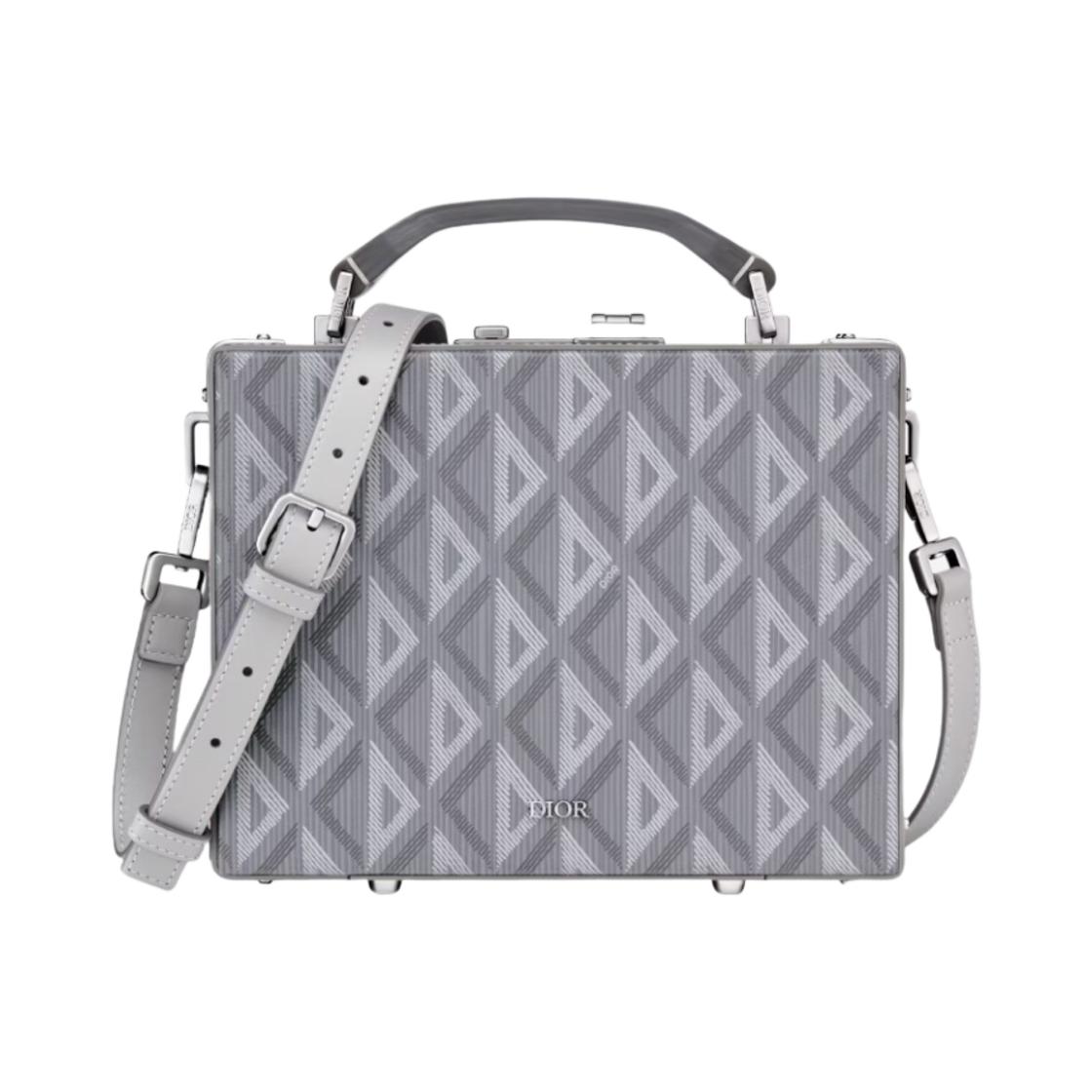 디올 락 케이스 디올 CD 다이아몬드 캔버스 그레이(Dior Lock Case Dior CD Diamond Canvas Gray) - 1