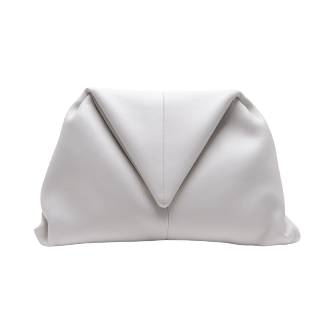 622712VCP309007 Bottega Veneta Triangle Clutch White