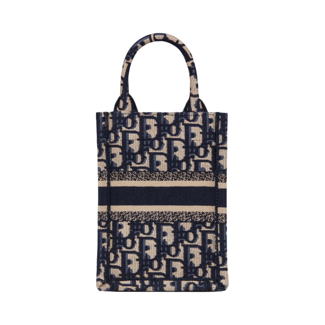 디올 미니 북 토트 휴대폰 백 블루 디올 오블리크 자수(Dior Mini Book Tote Phone Bag Blue Dior Oblique Embroidery) - 3