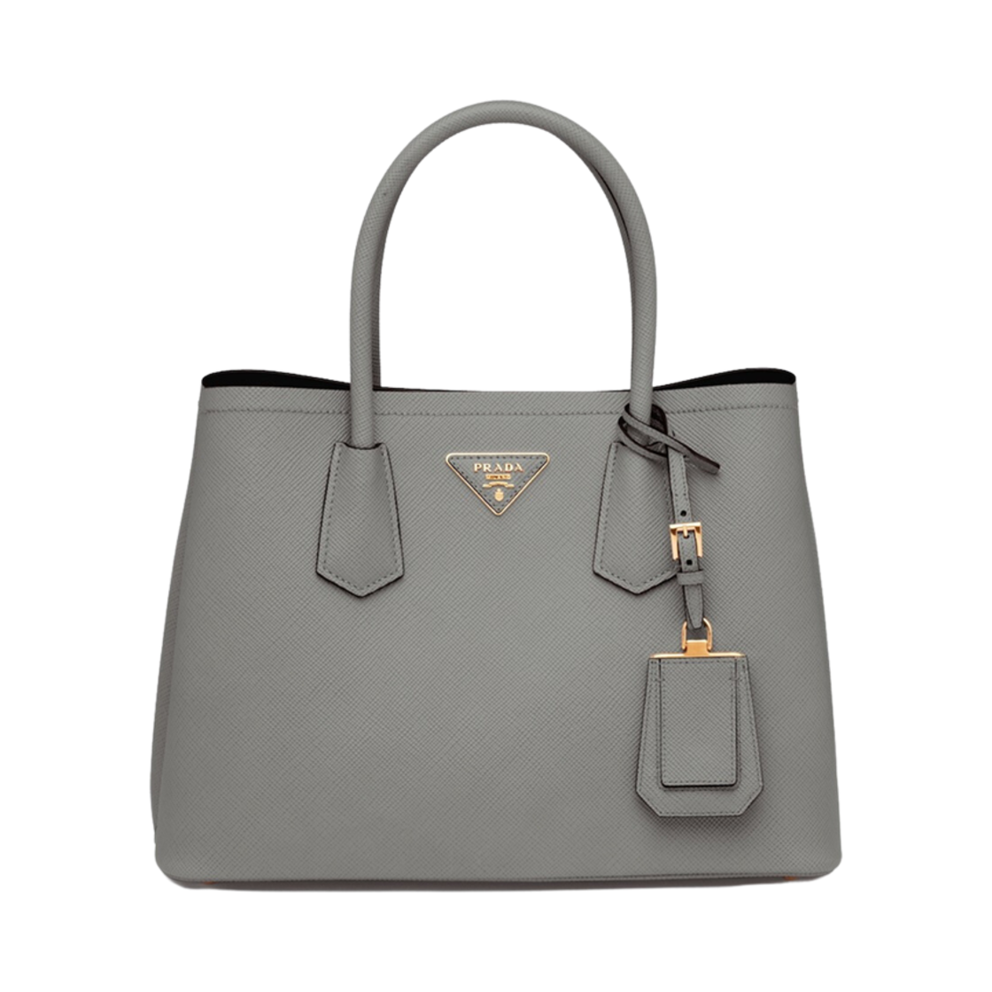 프라다 스몰 사피아노 레더 더블 프라다 백 슬레이트 블랙(Prada Small Saffiano Leather Double Prada Bag Slate Black) - 1