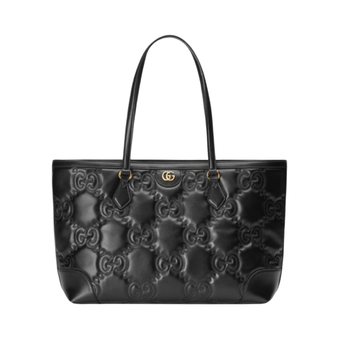 구찌 GG 마틀라세 미디움 토트백 블랙(Gucci GG Matelasse Medium Tote Bag Black) - 1