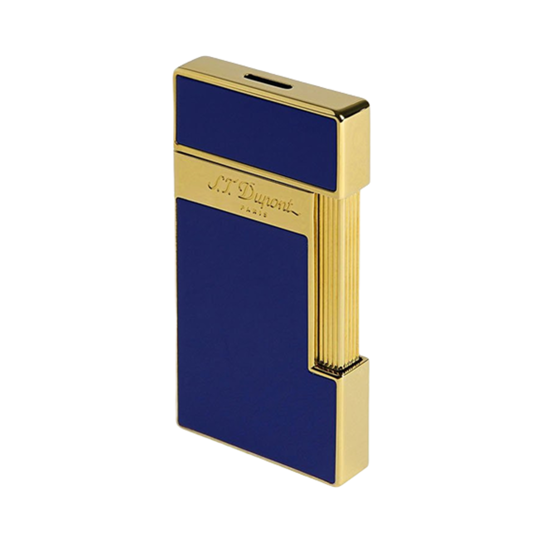 S.T. 듀퐁 슬리미 샤이니 래커 라이터 블루 골드(S.T. Dupont Slimmy Shiny Lacquer Lighter Blue Gold)