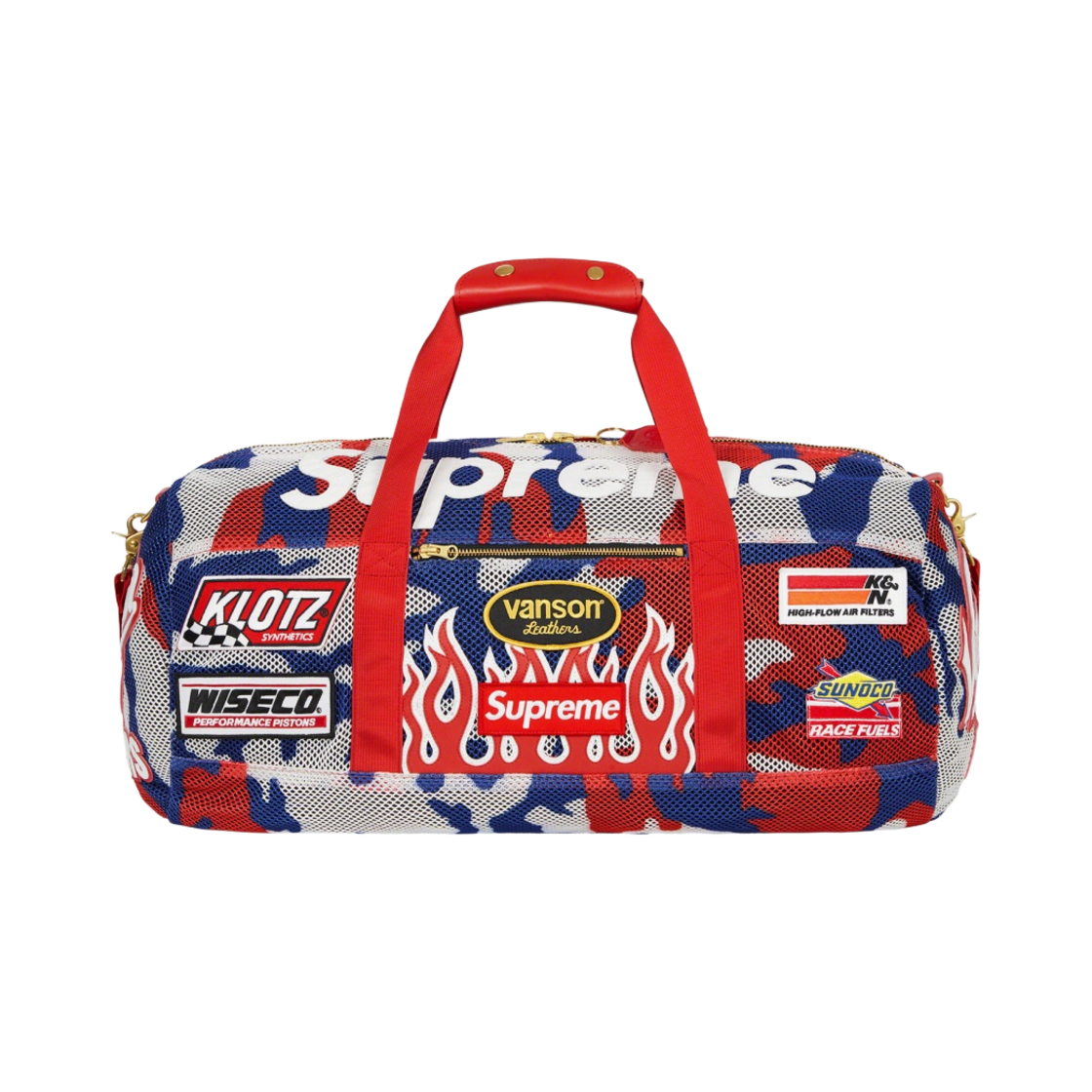 슈프림 x 밴슨 레더스 코듀라 메쉬 더플백 레드 카모 - 22SS(Supreme x Vanson Leathers Cordura Mesh Duffle Bag Red Camo - 22SS) - 1