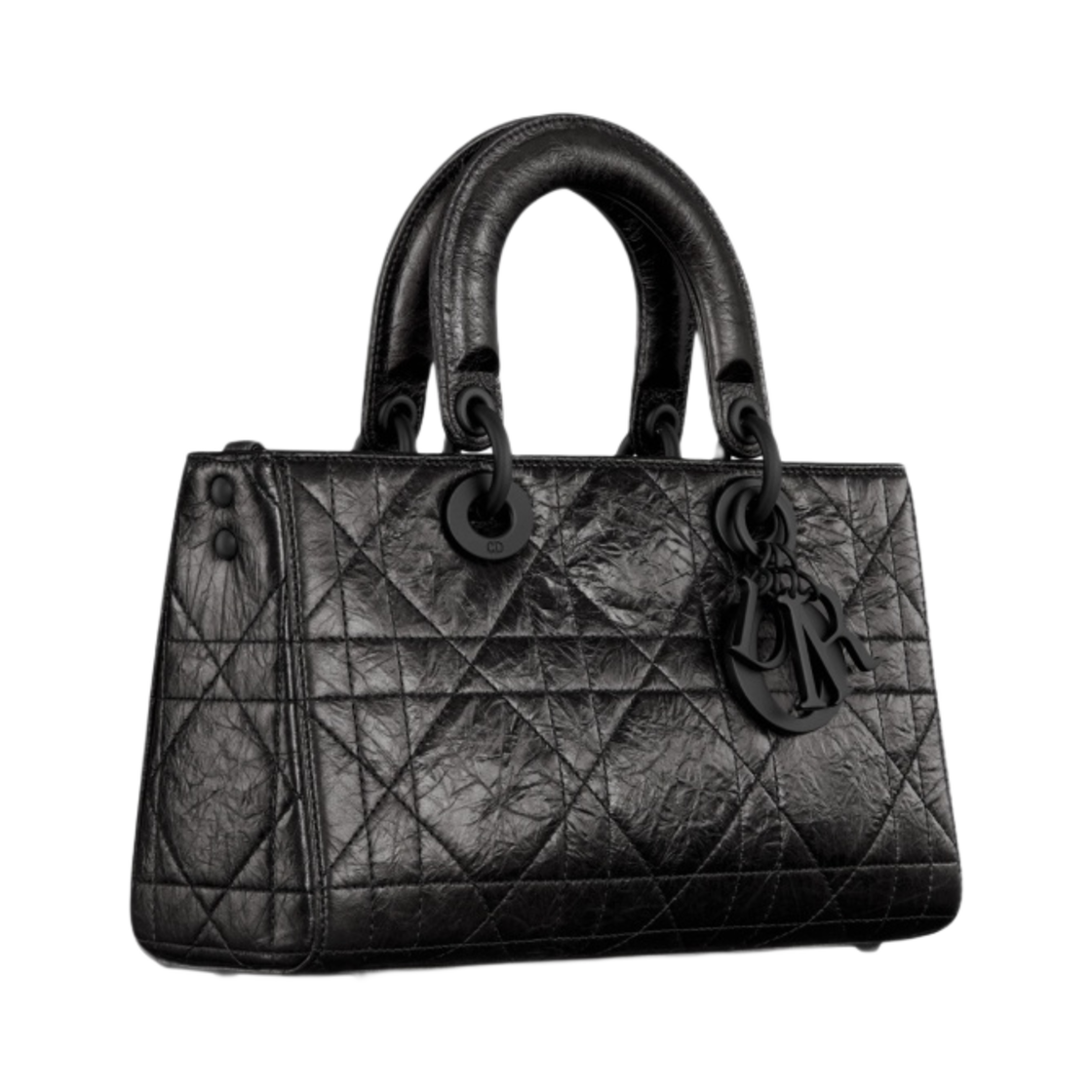 디올 레이디 D-시레 마이 ABC디올 스몰 백 매크로까나쥬 크링클 카프 스킨 블랙(Dior Lady D-Sire My ABCDior Small Bag Macrocannage Crinkle Calf Skin Black) - 2