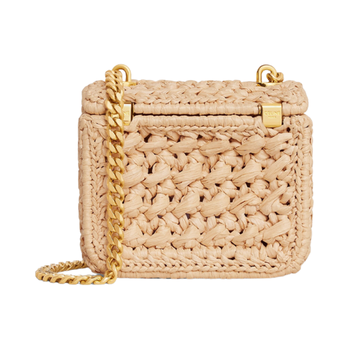 셀린느 미니 체인 클로드 라피아 이펙트 텍스타일 내츄럴(Celine Mini Chain Claude in Raffia Effect Textile Natural) - 3