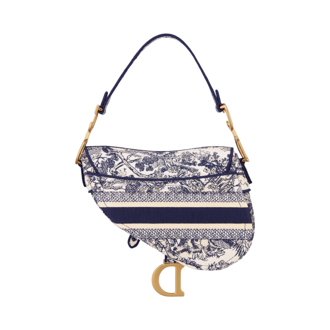 디올 새들백 트왈 드 주이 자수 블루(Dior Saddle Bag Toile de Jouy Embroidery Blue) - 3