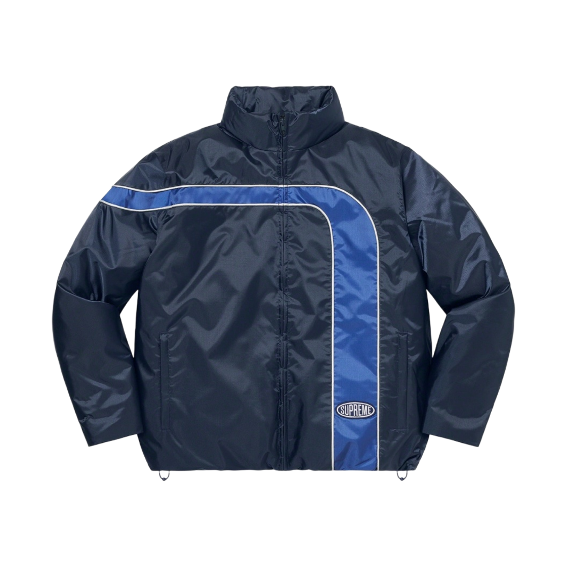 슈프림 스트라이프 퍼퍼 자켓 네이비 - 23SS(Supreme Stripe Puffer Jacket Navy - 23SS) - 1