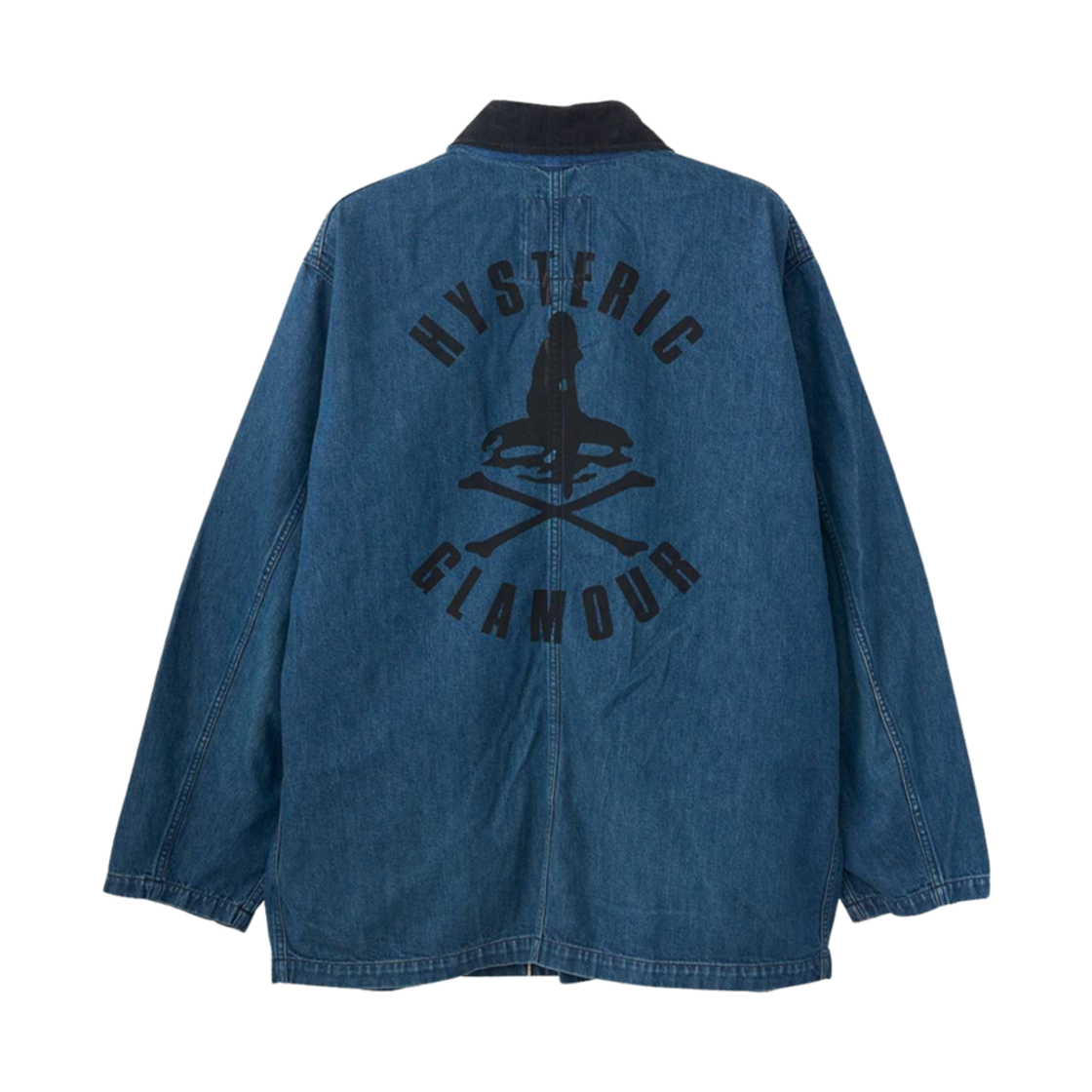 히스테릭 글래머 우먼 온 스컬 커버롤 자켓 라이트 인디고 블루(Hysteric Glamour Woman on Skull Coverall Jacket Light Indigo Blue) - 1