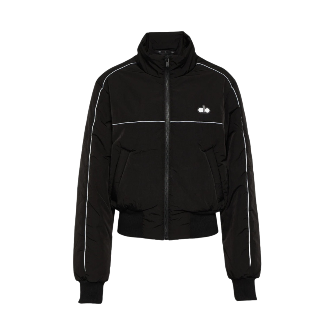 (W) 알로 요가 드롭 탑 자켓 블랙((W) Alo Yoga Drop Top Jacket Black)