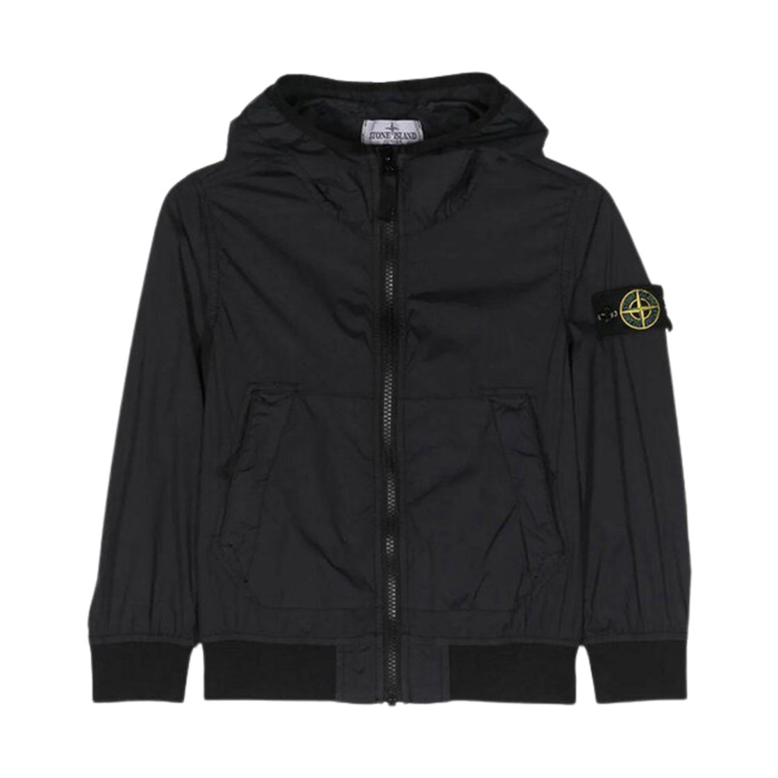 801641136-V0029 (Kids) Stone Island 41136 Hooded Jacket Black - 24SS