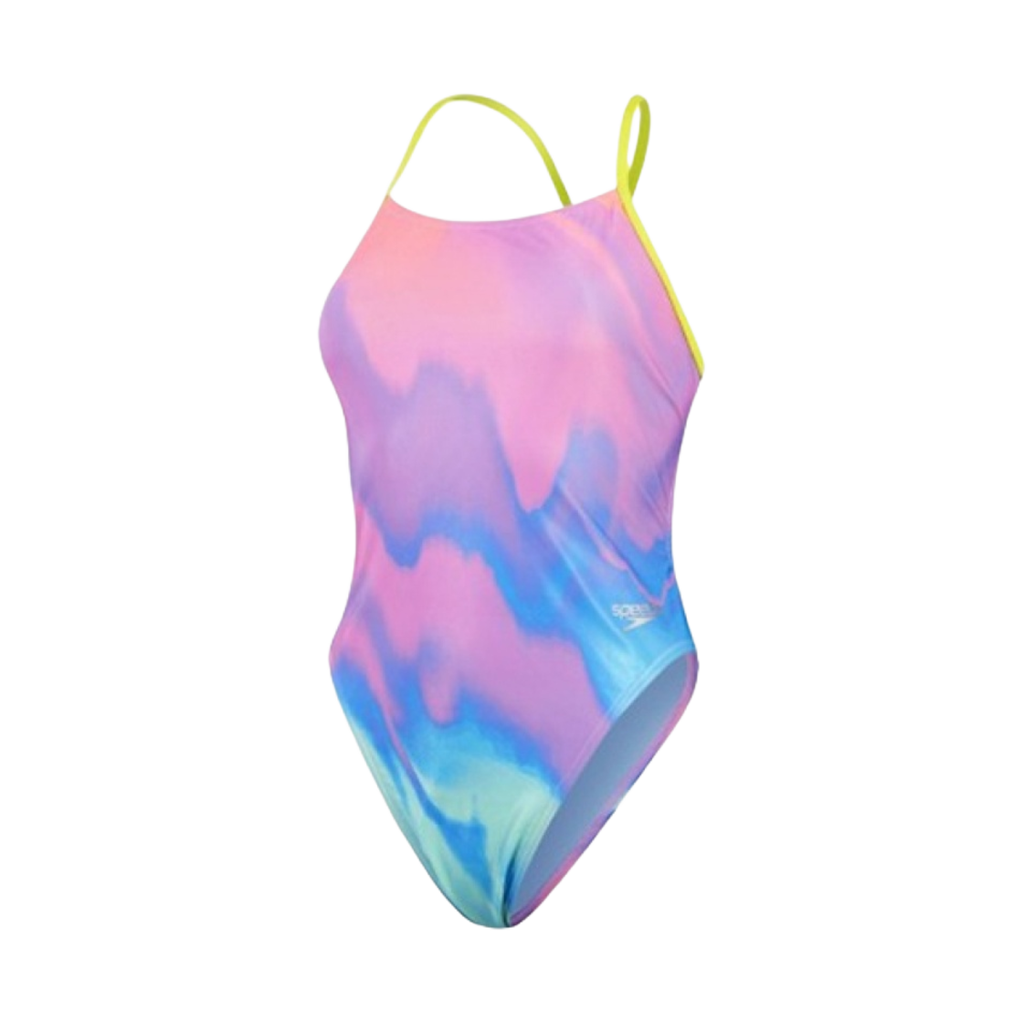 (W) 스피도 파스텔리플 원피스 타이백 핑크 블루((W) Speedo Pastel Ripple One Piece Tie Back Pink Blue)