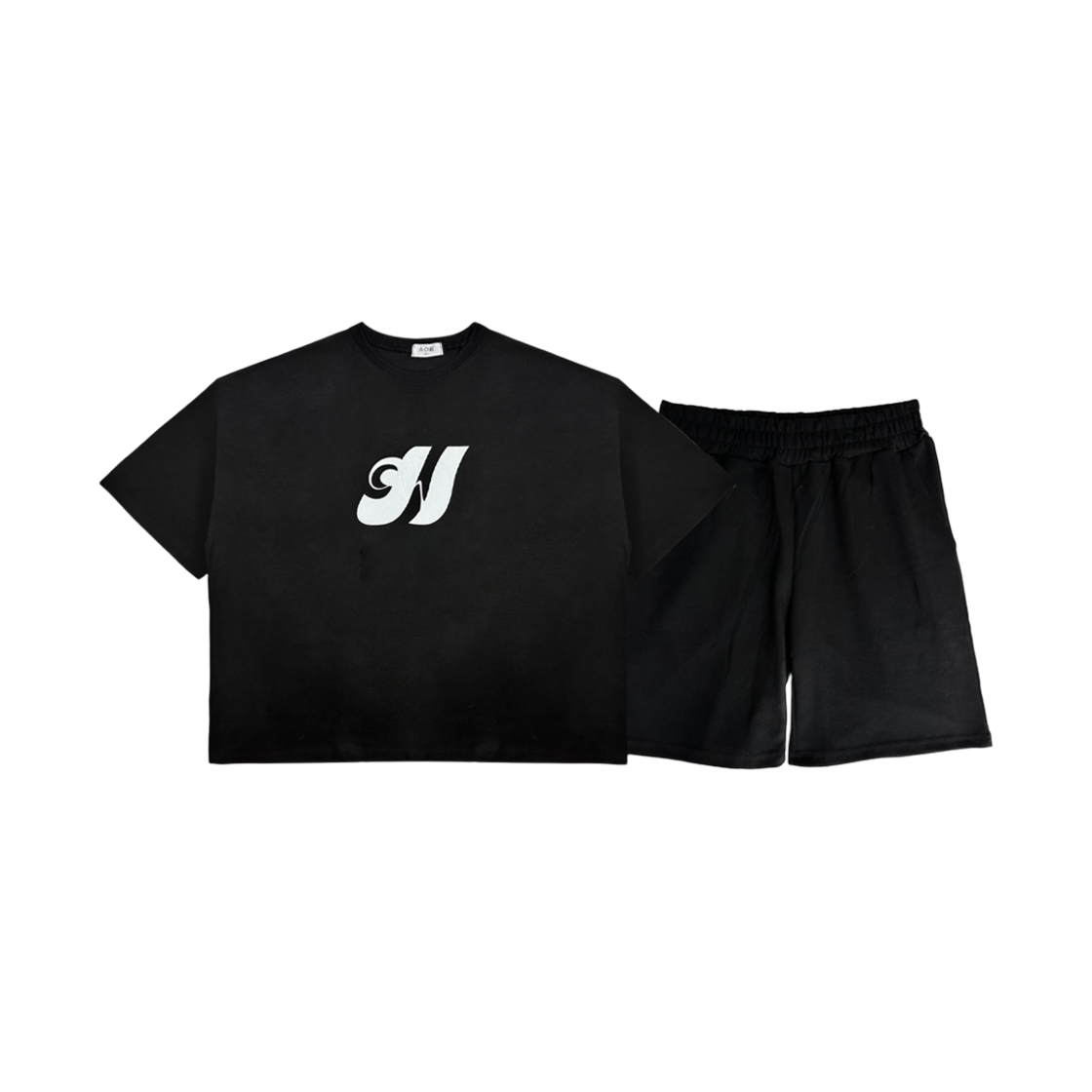 A-WSS-BK-W [3% 적립] (W) Aone Cotton Plus Size Short Sleeve Pajama Set Black