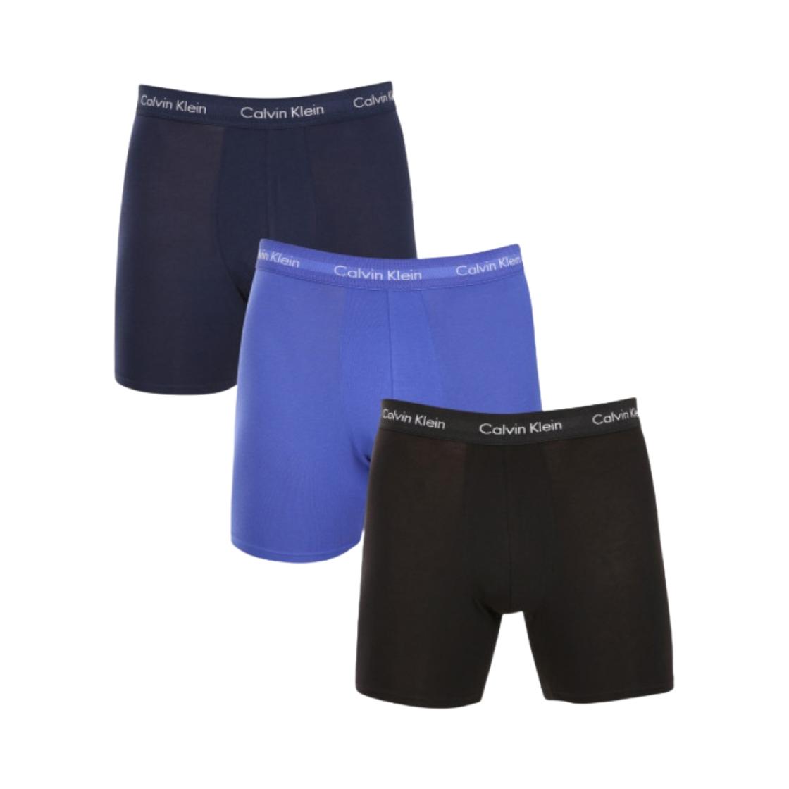 캘빈 클라인 코튼 스트레치 3팩 박서 브리프 블랙 네이비 블루