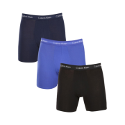 Calvin Klein Cotton Stretch 3-pack Boxer Briefs Black Navy Blue