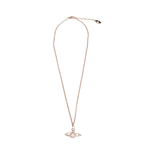 63020086-G120 Vivienne Westwood Mini Bas Relief Pendant Pink Gold